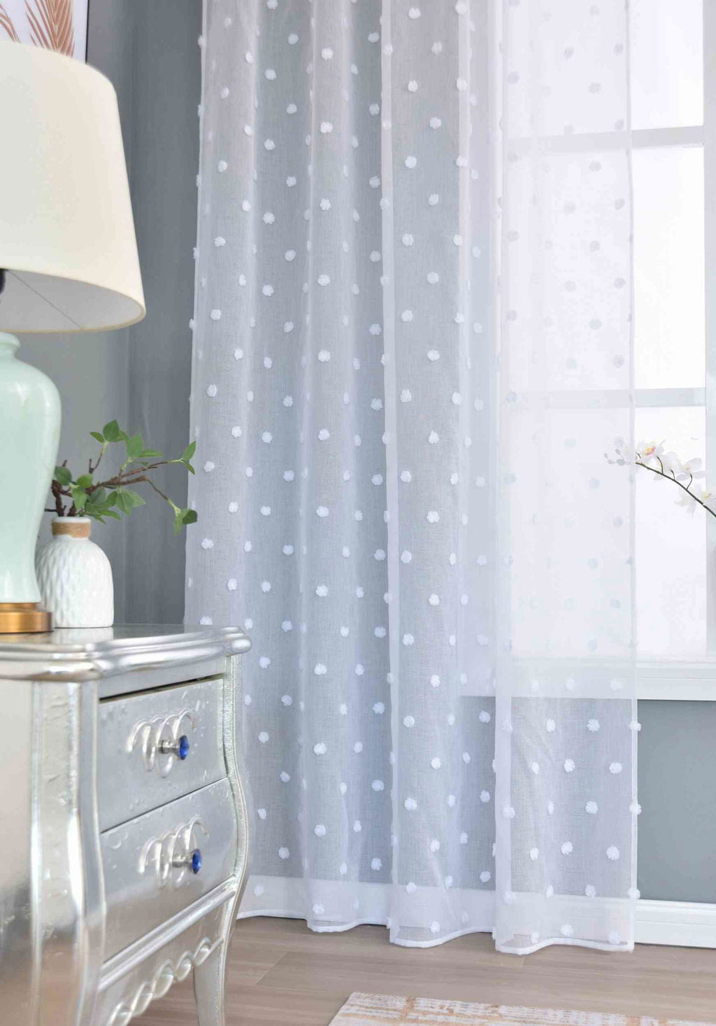 Gardine HxB 245x140 cm Natur Snowflakes »VALENCIA« Multiband Aufhängung Scherli Transparent Leinen-Optik 2023450