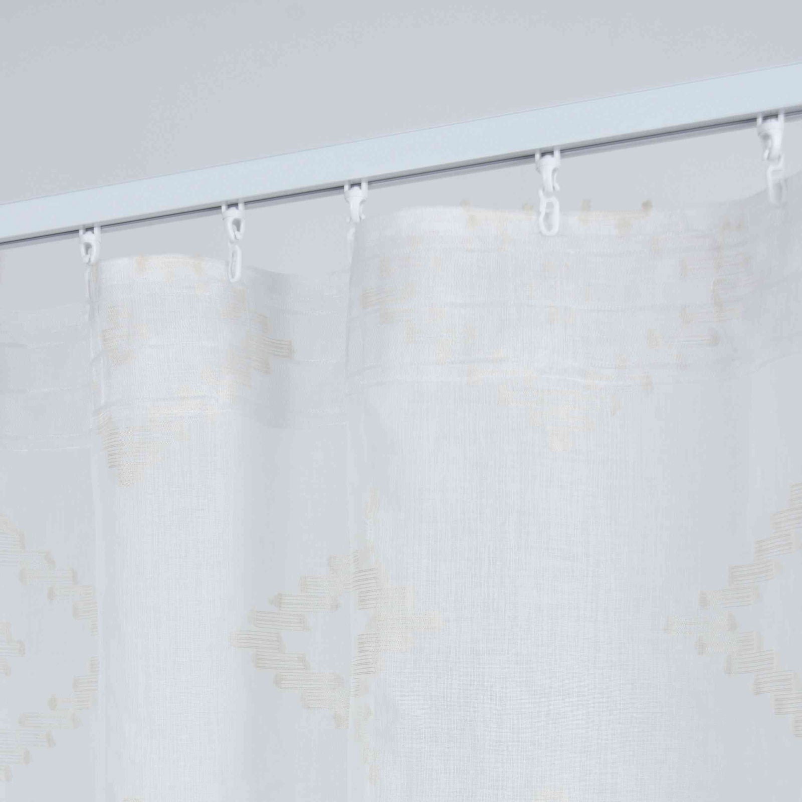 Gardine HxB 245x140 cm Natur Taupe Chevron »VALENCIA« Multiband Aufhängung Scherli Transparent Leinen-Optik 2023460