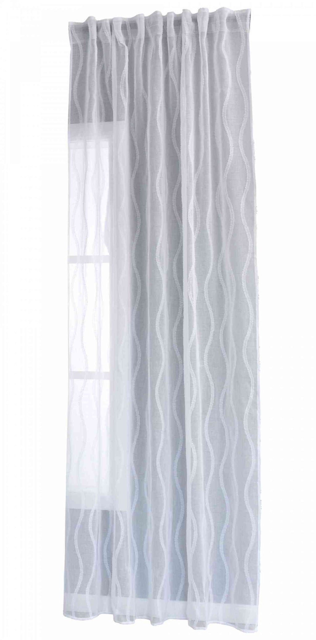 Gardine HxB 245x140 cm Natur Waves »VALENCIA« Multiband Aufhängung Scherli Transparent Leinen-Optik 2023420