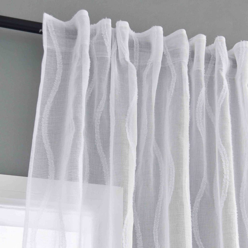 Gardine HxB 245x140 cm Natur Waves »VALENCIA« Multiband Aufhängung Scherli Transparent Leinen-Optik 2023420