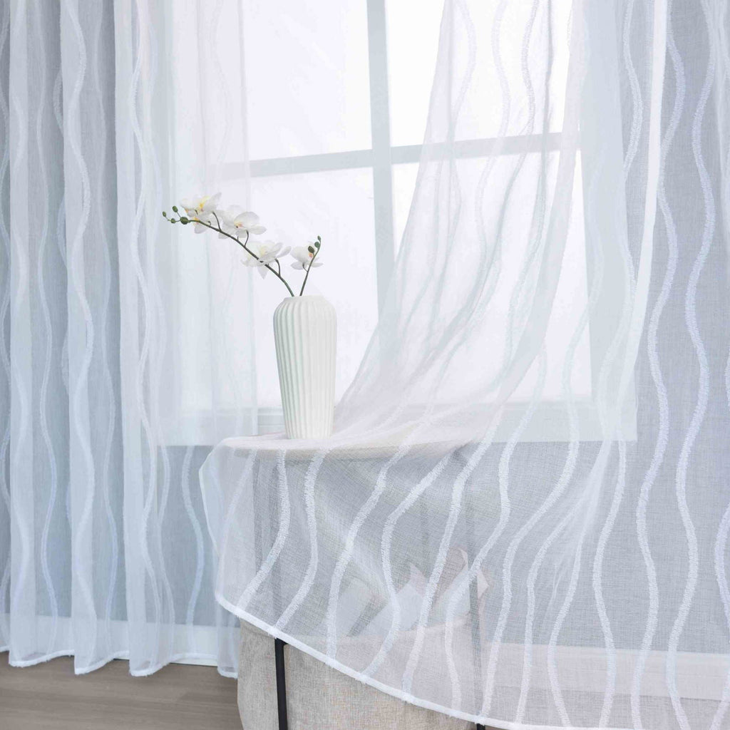 Gardine HxB 245x140 cm Natur Waves »VALENCIA« Multiband Aufhängung Scherli Transparent Leinen-Optik 2023420