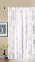 Gardine Store Jacquard »Fabio« Kräuselband Universalband Weiß Kreismuster Transparent Raschel-Gewebe Vorhang Wohnzimmer 13143
