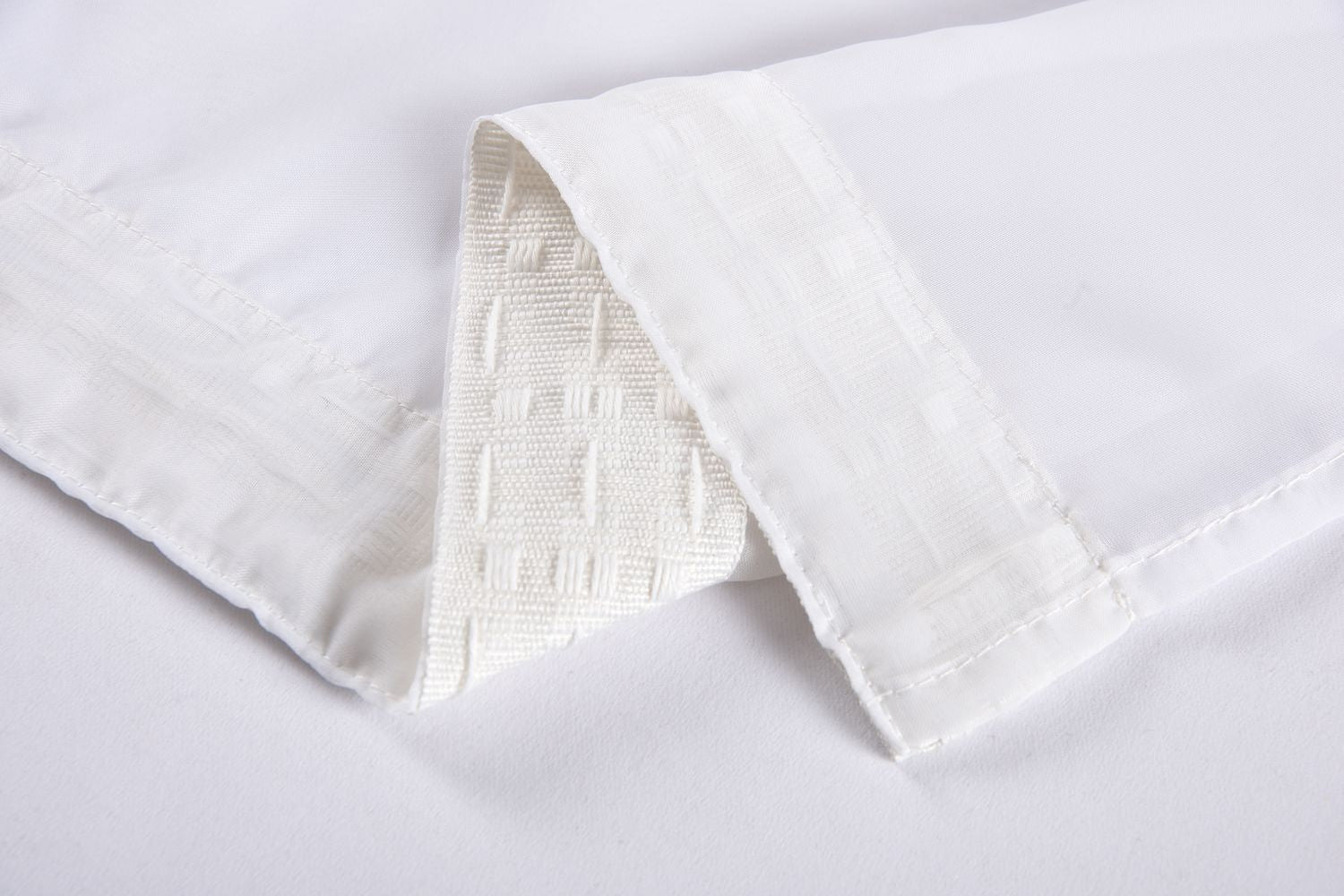 Gardine Store Jacquard Isabella Kräuselband Universalband Weiß Längsstreifen Transparent Raschel-Gewebe Vorhang Wohnzimmer 13145