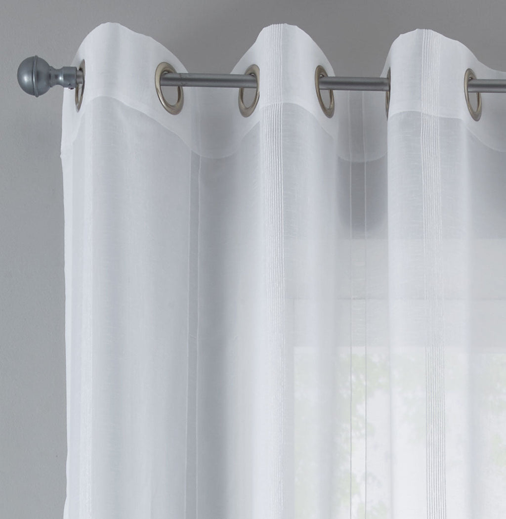Gardine Streifen Design Van transparent Schal Ösen Vorhang Jacquard Pflegeleicht 10000138