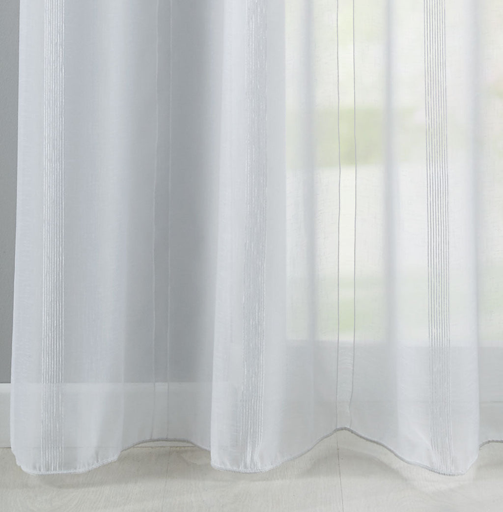 Gardine Streifen Design Van transparent Schal Ösen Vorhang Jacquard Pflegeleicht 10000138
