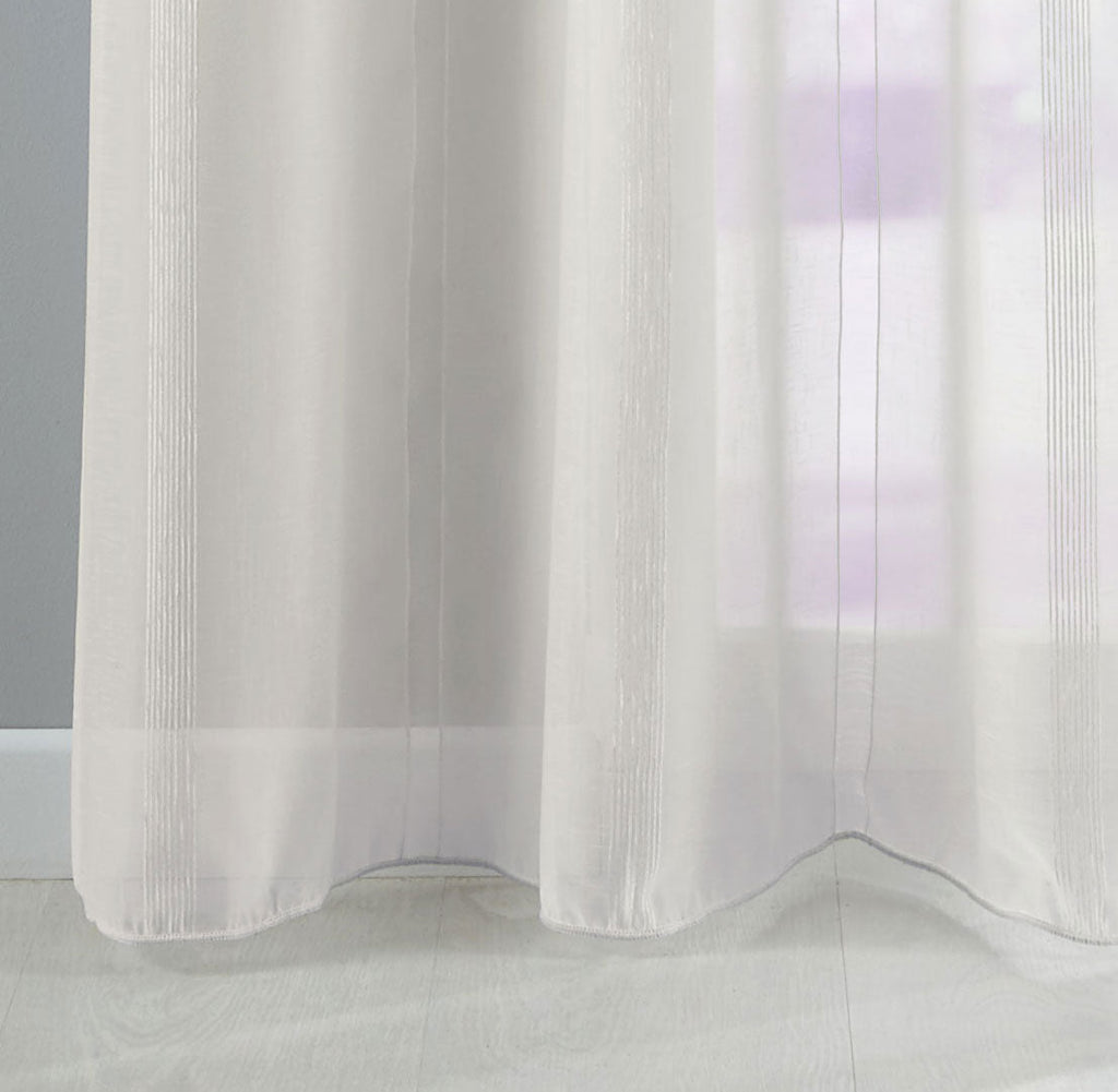 Gardine Streifen Design Van transparent Schal Ösen Vorhang Jacquard Pflegeleicht 10000138