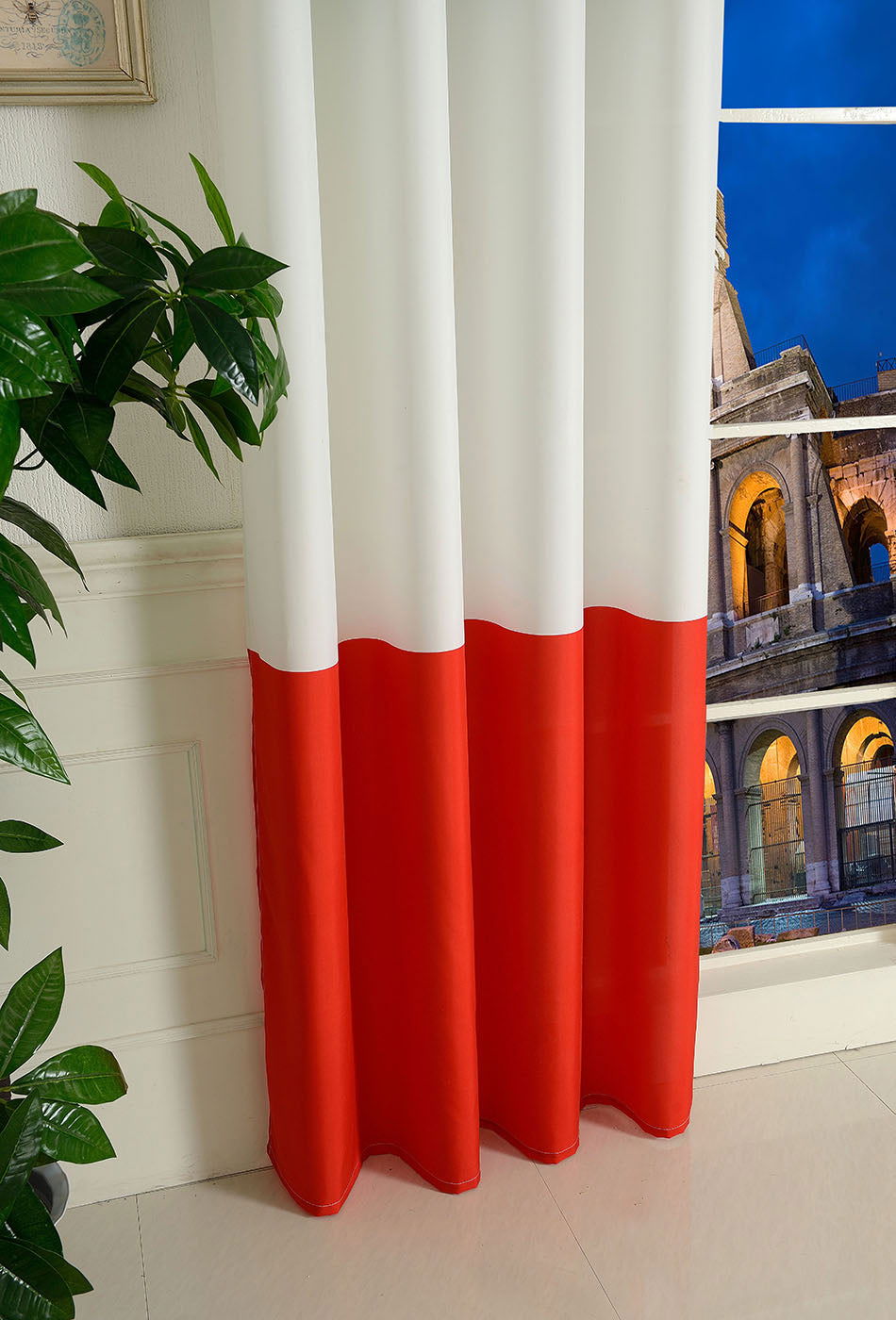 Gardine Vorhang Ösenschal »GLOBAL« Flagge Fußball Fan Flag Banner Landesfarben 20360