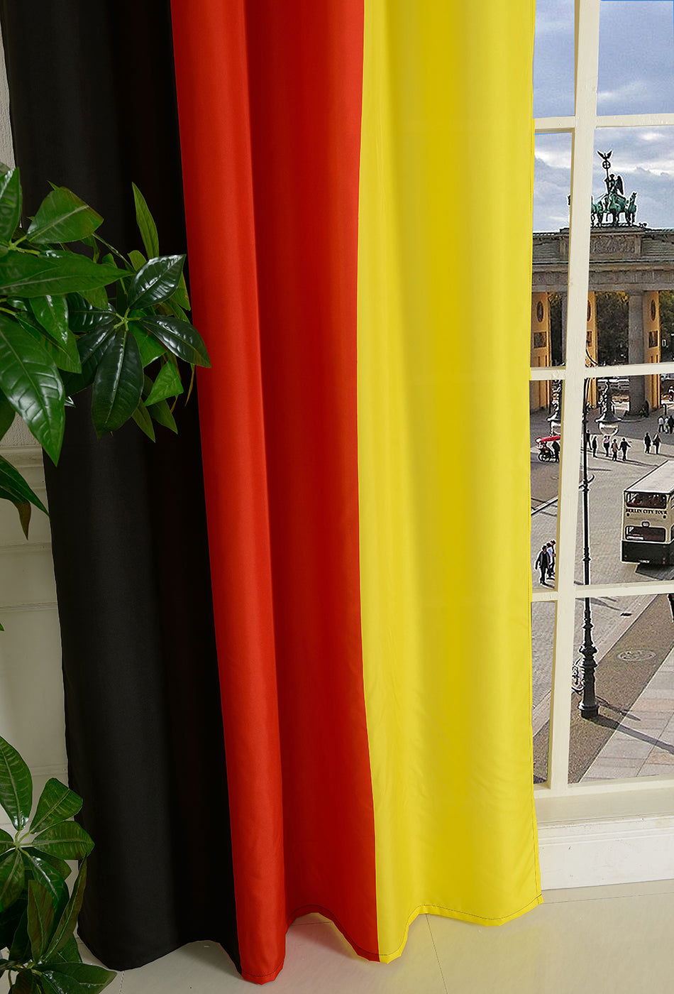 Gardine Vorhang Ösenschal »GLOBAL« Flagge Fußball Fan Flag Banner Landesfarben 20360