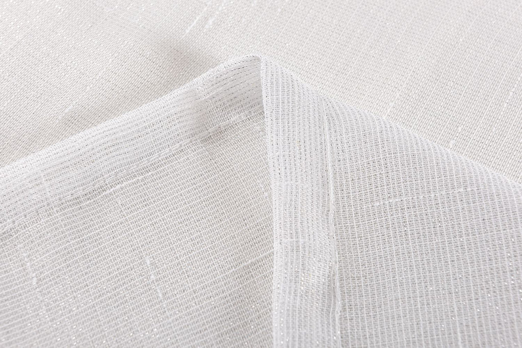 Gardine Vorhang Schal Transparent verdeckte Schlaufen Lurex Garn glänzend (Höhe x Breite cm) 204772