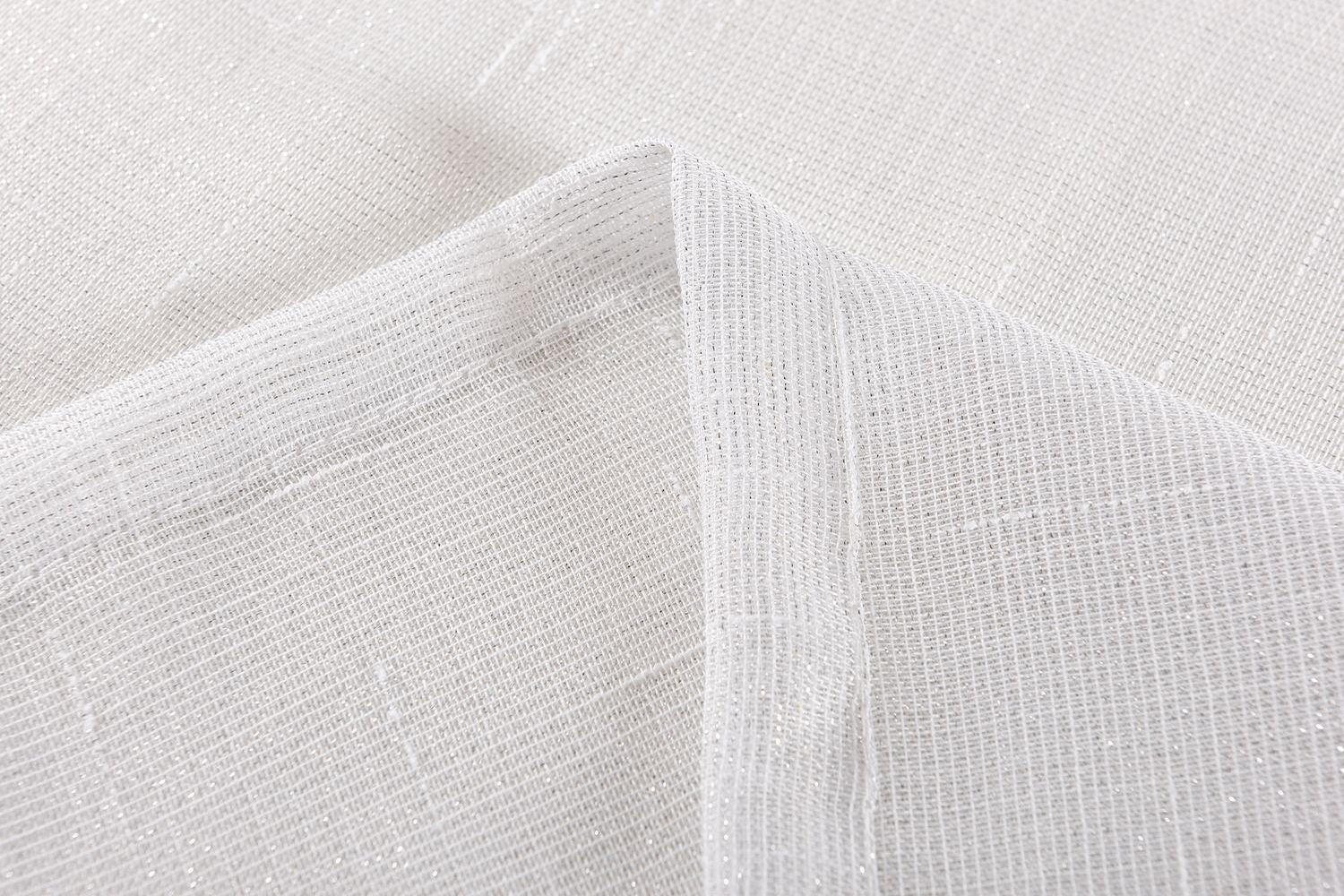 Gardine Vorhang Schal Transparent verdeckte Schlaufen Lurex Garn glänzend (Höhe x Breite cm) 204772