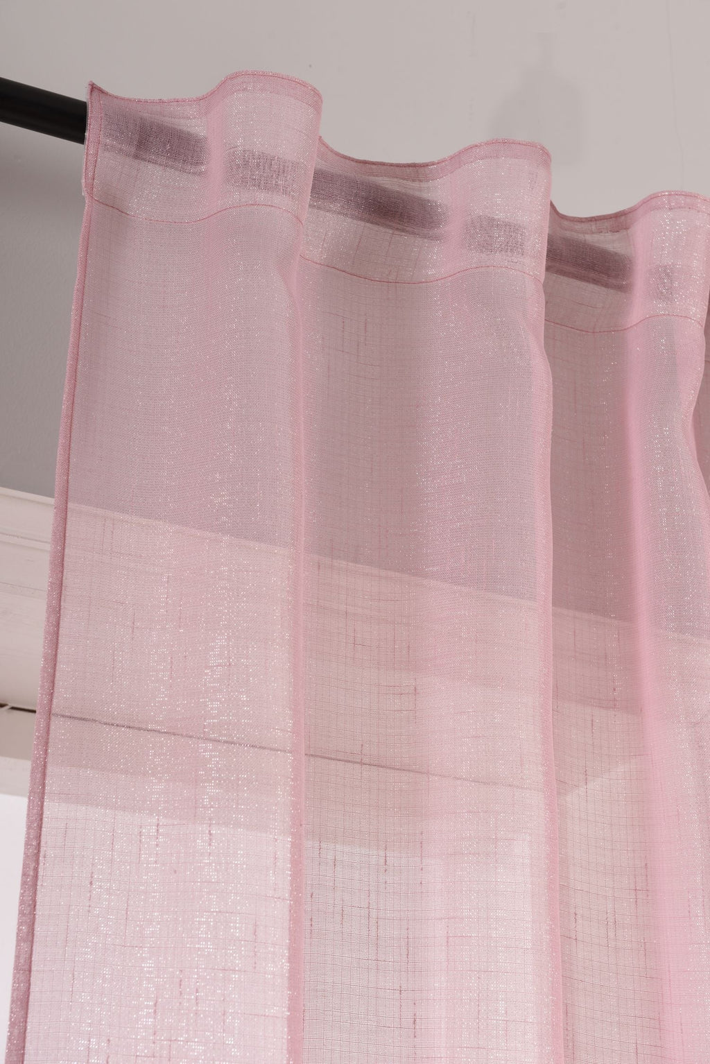 Gardine Vorhang Schal Transparent verdeckte Schlaufen Lurex Garn glänzend (Höhe x Breite cm) 204772