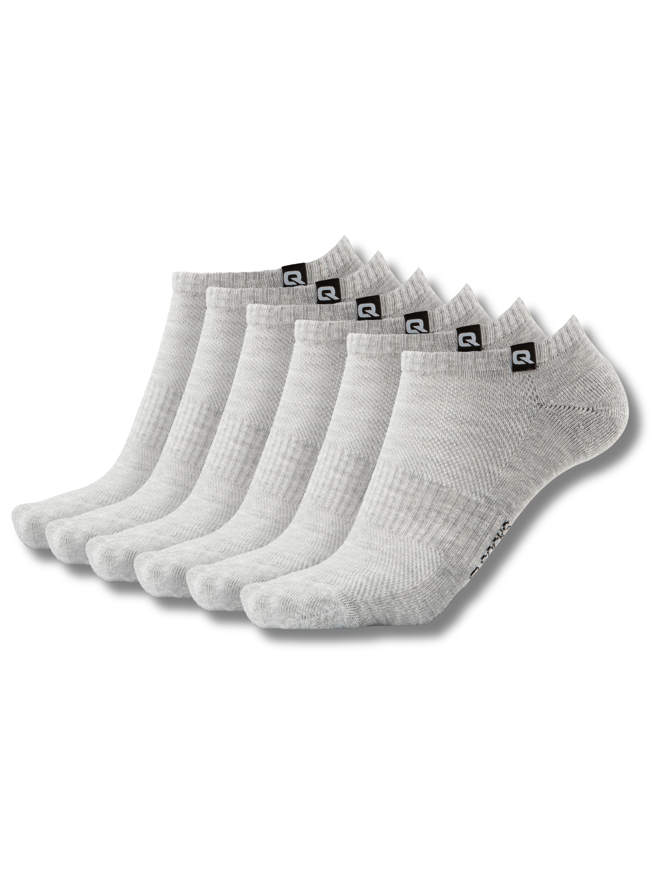 QOLONIA Sneaker Socken Damen & Herren (6er Pack) – Gepolsterte Kurzsocken aus Bio-Baumwolle