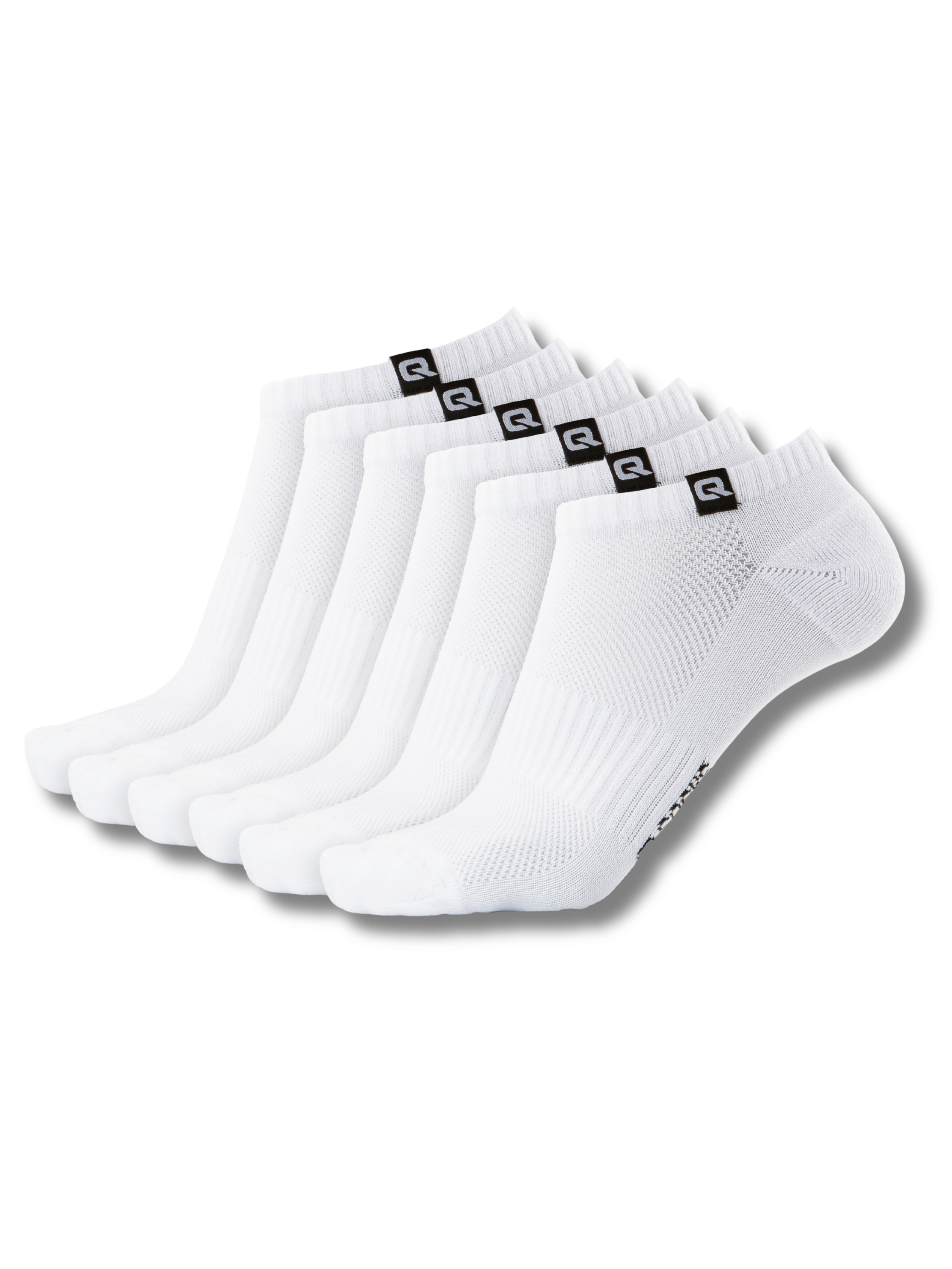 QOLONIA Sneaker Socken Damen & Herren (6er Pack) – Gepolsterte Kurzsocken aus Bio-Baumwolle