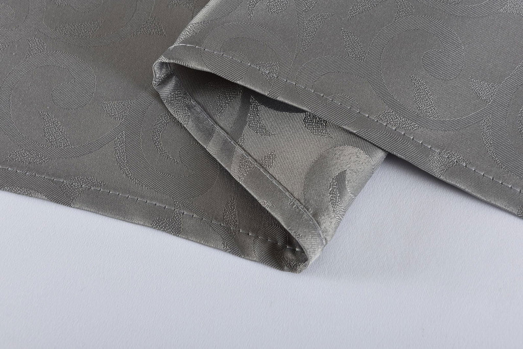 Halley Damast Gardinen Set, 5 Teile, eingenähtes Kräuselband bewährte Jacquard Qualität, blickdicht 20108