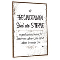 Holzschild Freundinnen sind wie Sterne