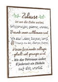 Holzschild Zuhause ist wo die Liebe wohnt