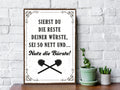 Holzschild mit Spruch - Nutz die Bürste