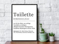 Holzschild mit Spruch - Definition Toilette