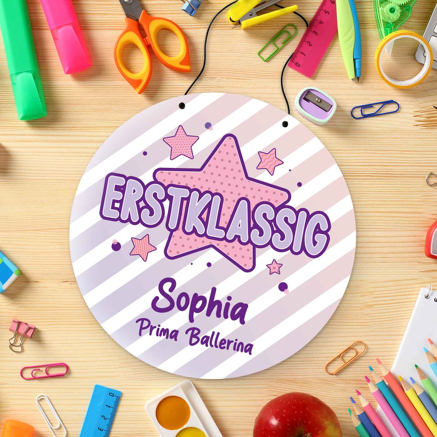 Personalisiertes Türschild - Geschenk zur Einschulung - Für Jungen und Mädchen - Erstklassig