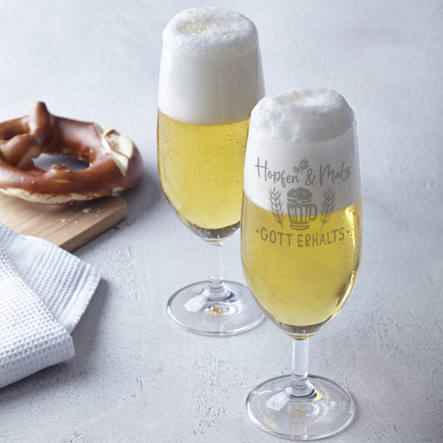 Leonardo Bierglas mit Gravur "Hopfen und Malz Gott erhalts"