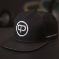 Leathersnap Cap - Black & White