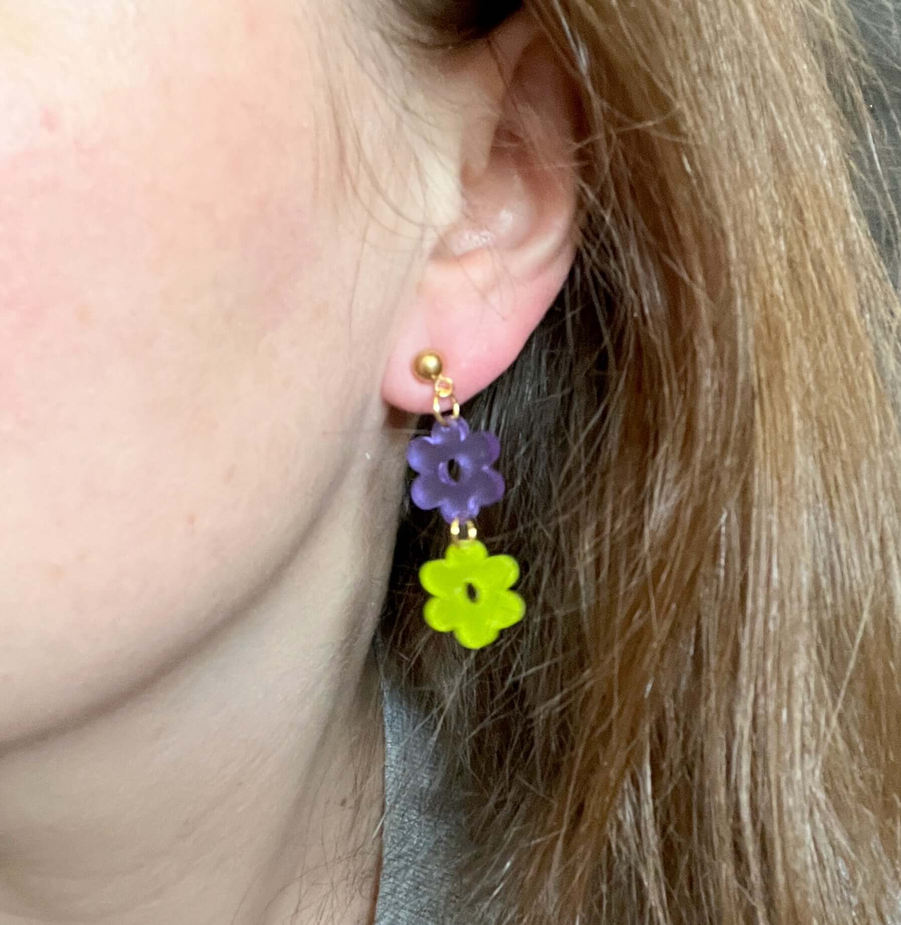 Bunte Blumen Ohrhänger