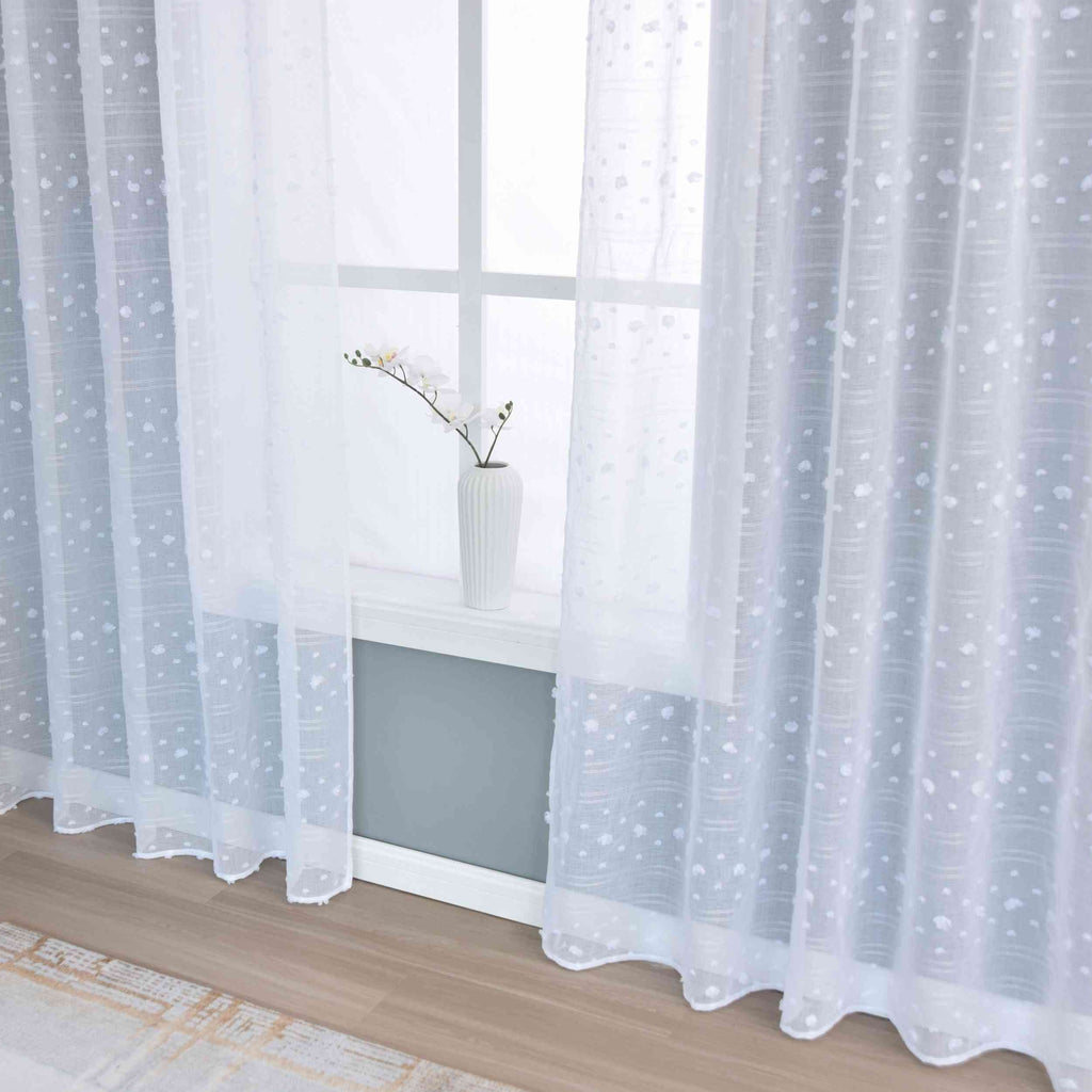 2er Set Gardine »VALENCIA« Multiband Aufhängung Scherli Transparent Leinen-Optik 2023400-408S-2