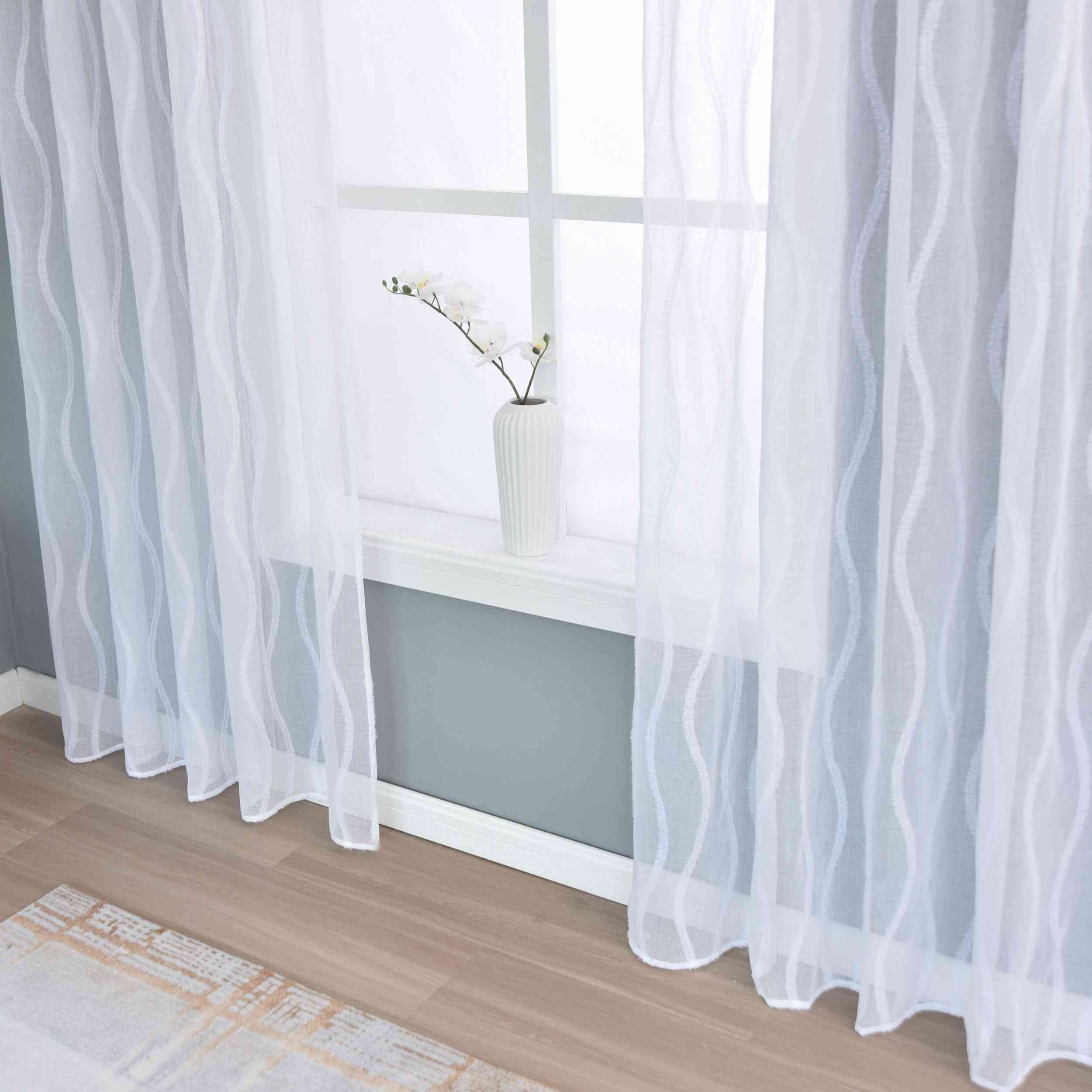 2er Set Gardine »VALENCIA« Multiband Aufhängung Scherli Transparent Leinen-Optik 2023400-408S-2