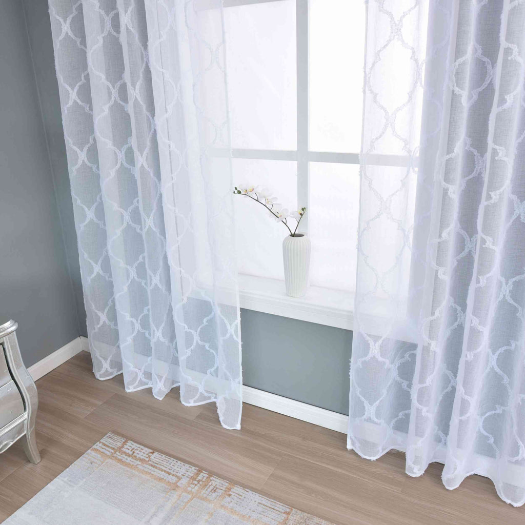 2er Set Gardine »VALENCIA« Multiband Aufhängung Scherli Transparent Leinen-Optik 2023400-408S-2