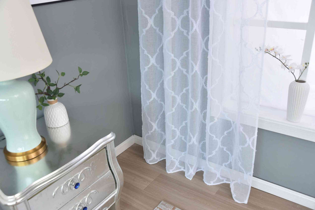 2er Set Gardine »VALENCIA« Multiband Aufhängung Scherli Transparent Leinen-Optik 2023400-408S-2