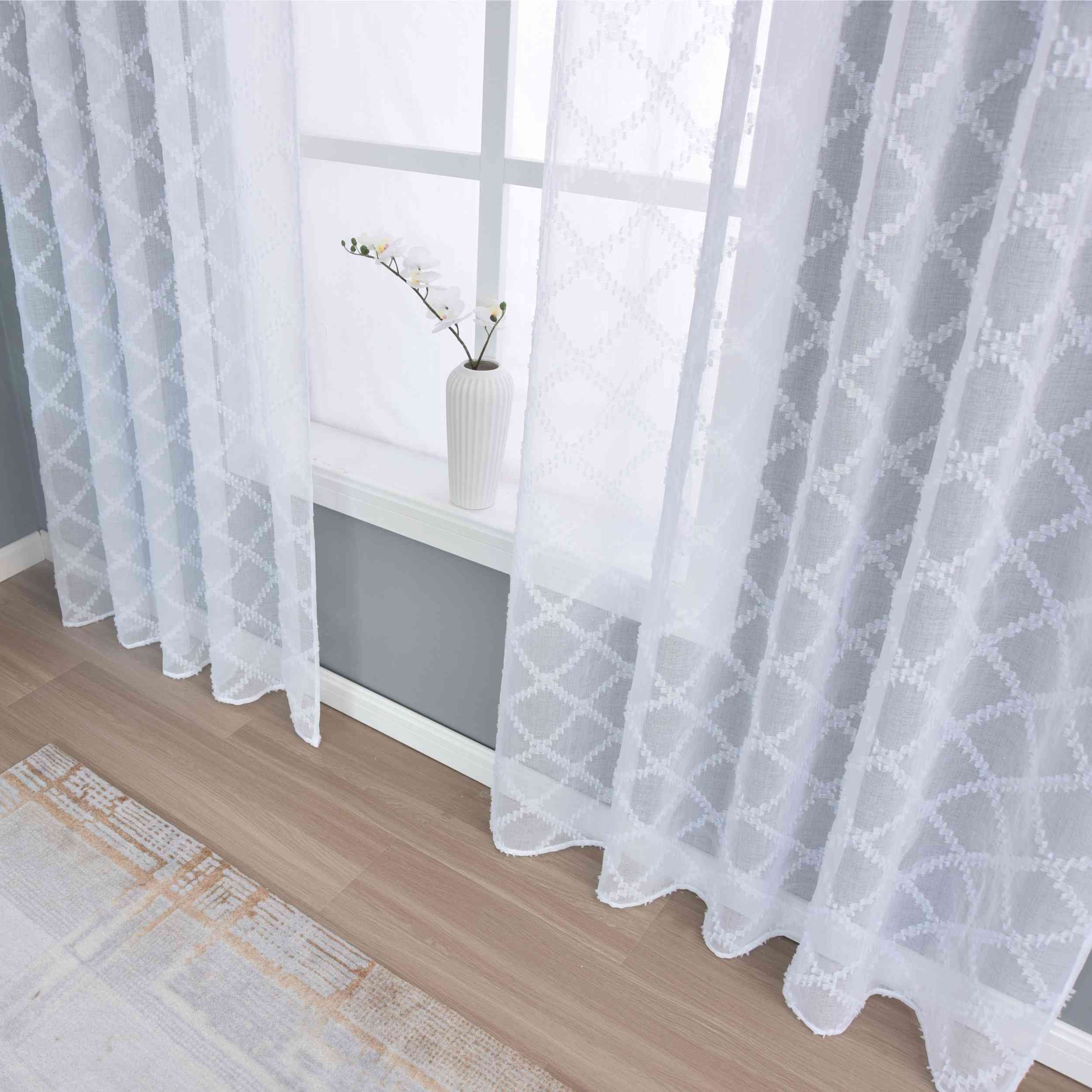 2er Set Gardine »VALENCIA« Multiband Aufhängung Scherli Transparent Leinen-Optik 2023400-408S-2