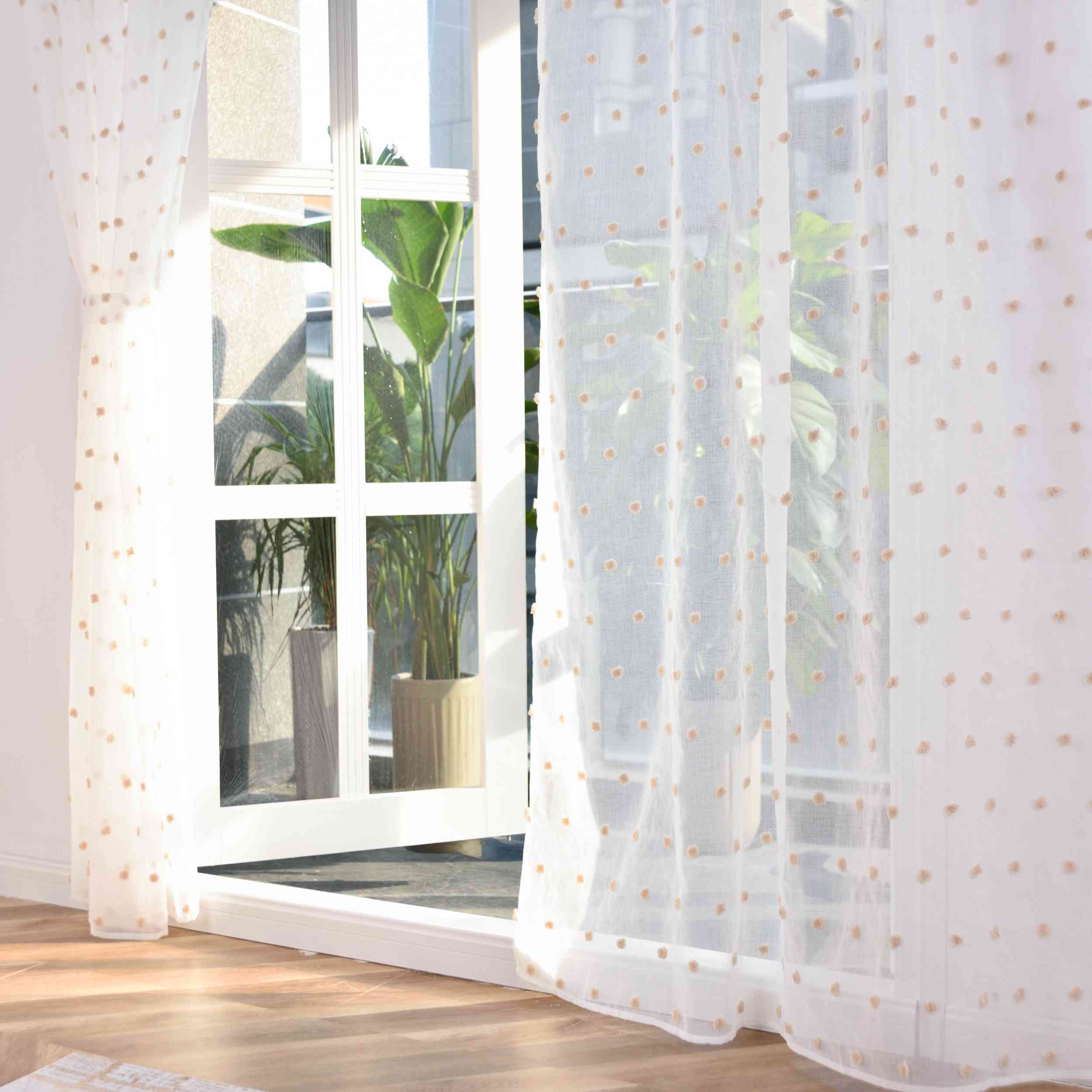 2er Set Gardine »VALENCIA« Multiband Aufhängung Scherli Transparent Leinen-Optik 2023400-408S-2
