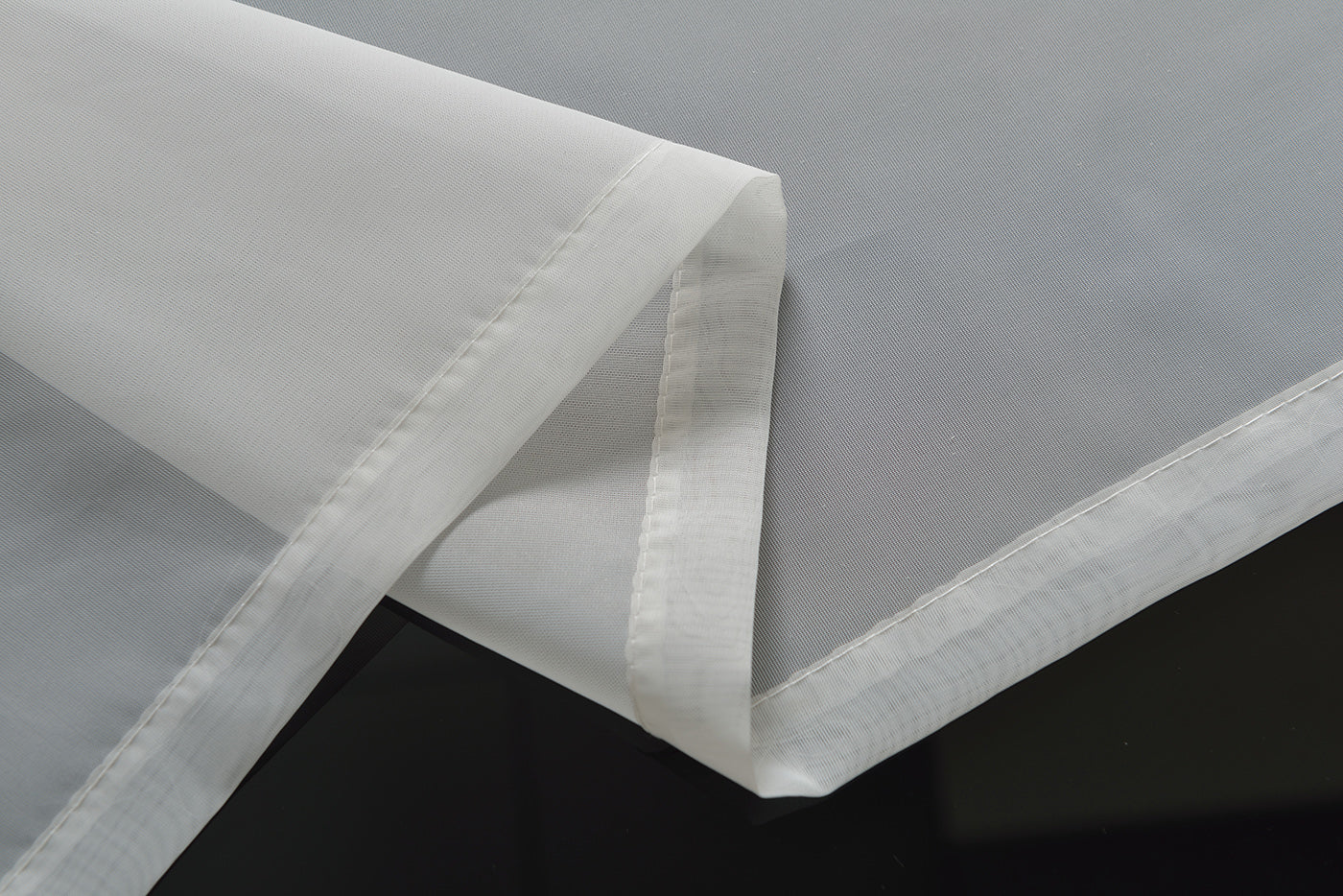Doppel Raffrollo Palma Microsatin matt Voile Faltgardinen Faltrollo Schlaufenrollo mit Universalgardinenband 20410