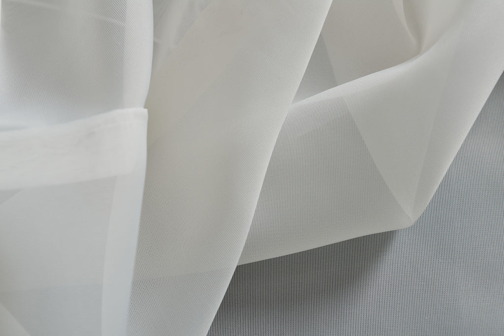 Doppel Raffrollo Palma Microsatin matt Voile Faltgardinen Faltrollo Schlaufenrollo mit Universalgardinenband 20410