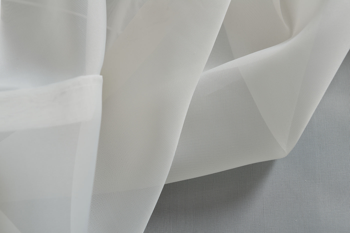 Doppel Raffrollo Palma Microsatin matt Voile Faltgardinen Faltrollo Schlaufenrollo mit Universalgardinenband 20410