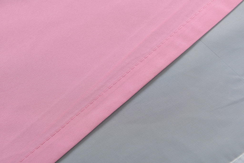 Doppel Raffrollo Palma Microsatin matt Voile Faltgardinen Faltrollo Schlaufenrollo mit Universalgardinenband 20410