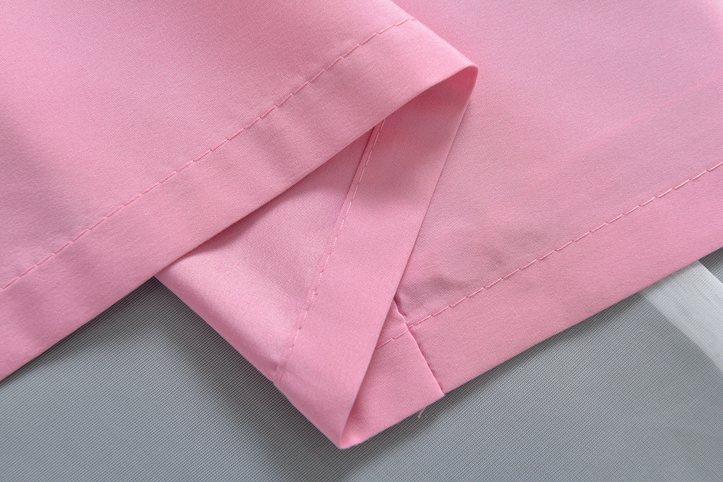 Doppel Raffrollo Palma Microsatin matt Voile Faltgardinen Faltrollo Schlaufenrollo mit Universalgardinenband 20410