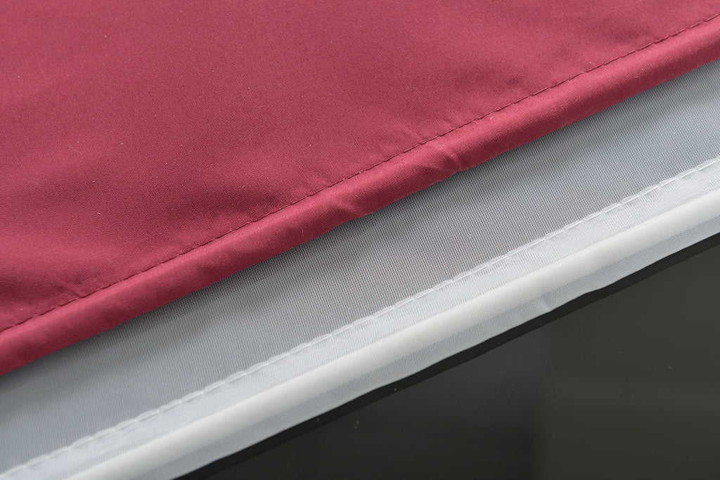 Doppel Raffrollo Palma Microsatin matt Voile Faltgardinen Faltrollo Schlaufenrollo mit Universalgardinenband 20410