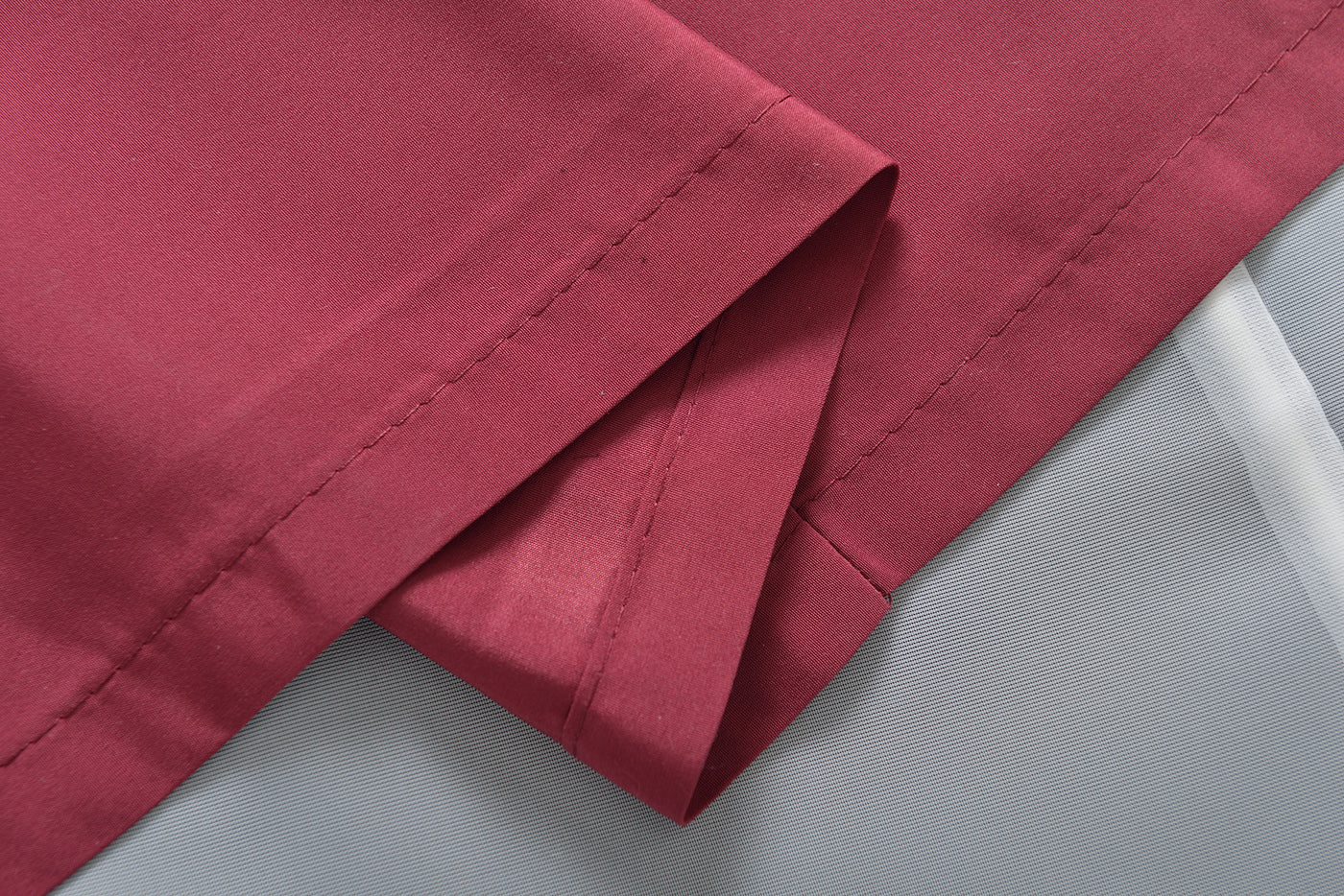 Doppel Raffrollo Palma Microsatin matt Voile Faltgardinen Faltrollo Schlaufenrollo mit Universalgardinenband 20410