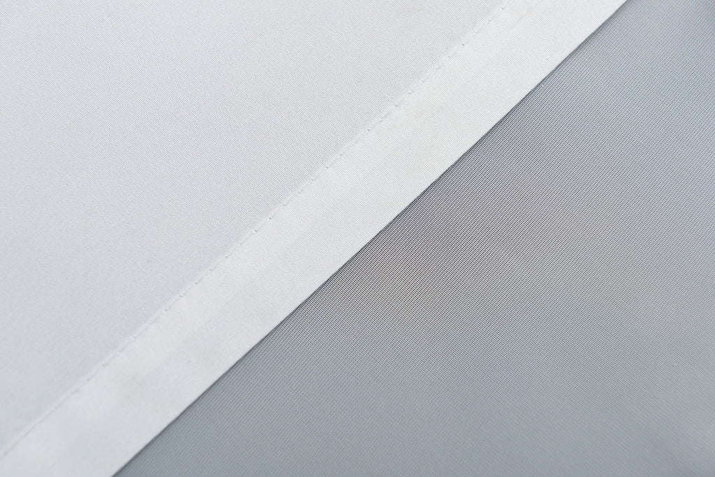 Doppel Raffrollo Palma Microsatin matt Voile Faltgardinen Faltrollo Schlaufenrollo mit Universalgardinenband 20410