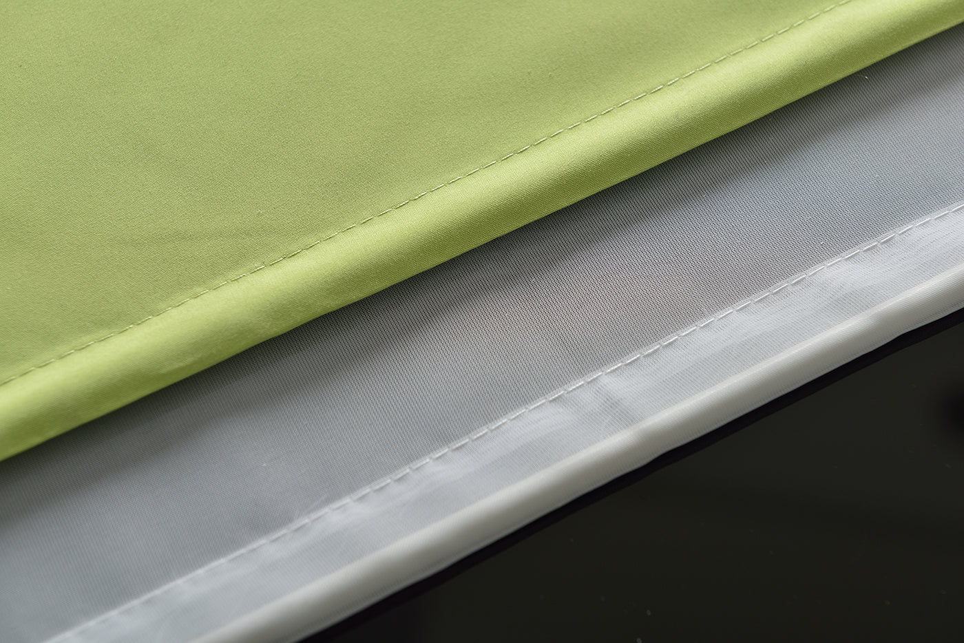 Doppel Raffrollo Palma Microsatin matt Voile Faltgardinen Faltrollo Schlaufenrollo mit Universalgardinenband 20410