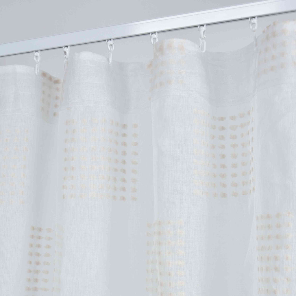 2er Set Gardine »VALENCIA« Multiband Aufhängung Scherli Transparent Leinen-Optik 2023400-408S-2