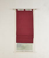 Doppel Raffrollo Palma Microsatin matt Voile Faltgardinen Faltrollo Schlaufenrollo mit Universalgardinenband 20410