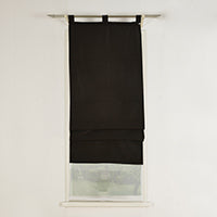 Doppel Raffrollo Palma Microsatin matt Voile Faltgardinen Faltrollo Schlaufenrollo mit Universalgardinenband 20410