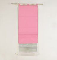 Doppel Raffrollo Palma Microsatin matt Voile Faltgardinen Faltrollo Schlaufenrollo mit Universalgardinenband 20410
