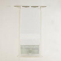 Doppel Raffrollo Palma Microsatin matt Voile Faltgardinen Faltrollo Schlaufenrollo mit Universalgardinenband 20410