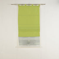 Doppel Raffrollo Palma Microsatin matt Voile Faltgardinen Faltrollo Schlaufenrollo mit Universalgardinenband 20410