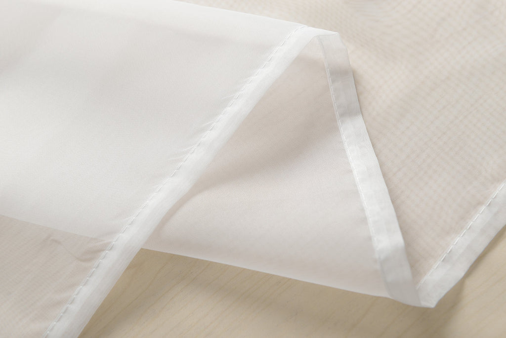 2er-Pack Ösen Gardinen Transparent Vorhang Set Wohnzimmer Voile Ösenvorhang Bleibandabschluß 203322