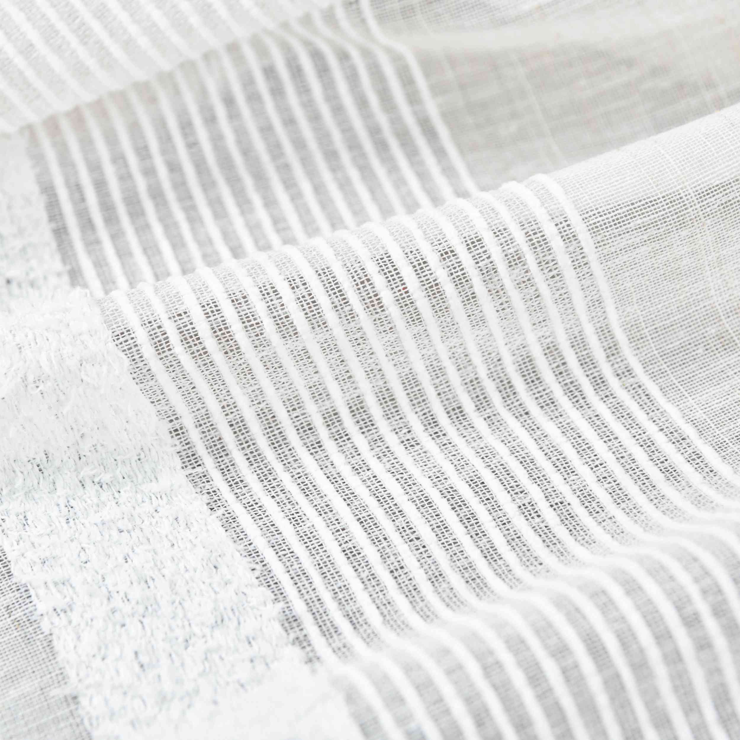 Halbtransparente Gardine mit Ösen HxB 245x140 cm Natur Meliert »Halle« Chenille Leinenbindung Lichtdurchlässig Halbtransparent 202480