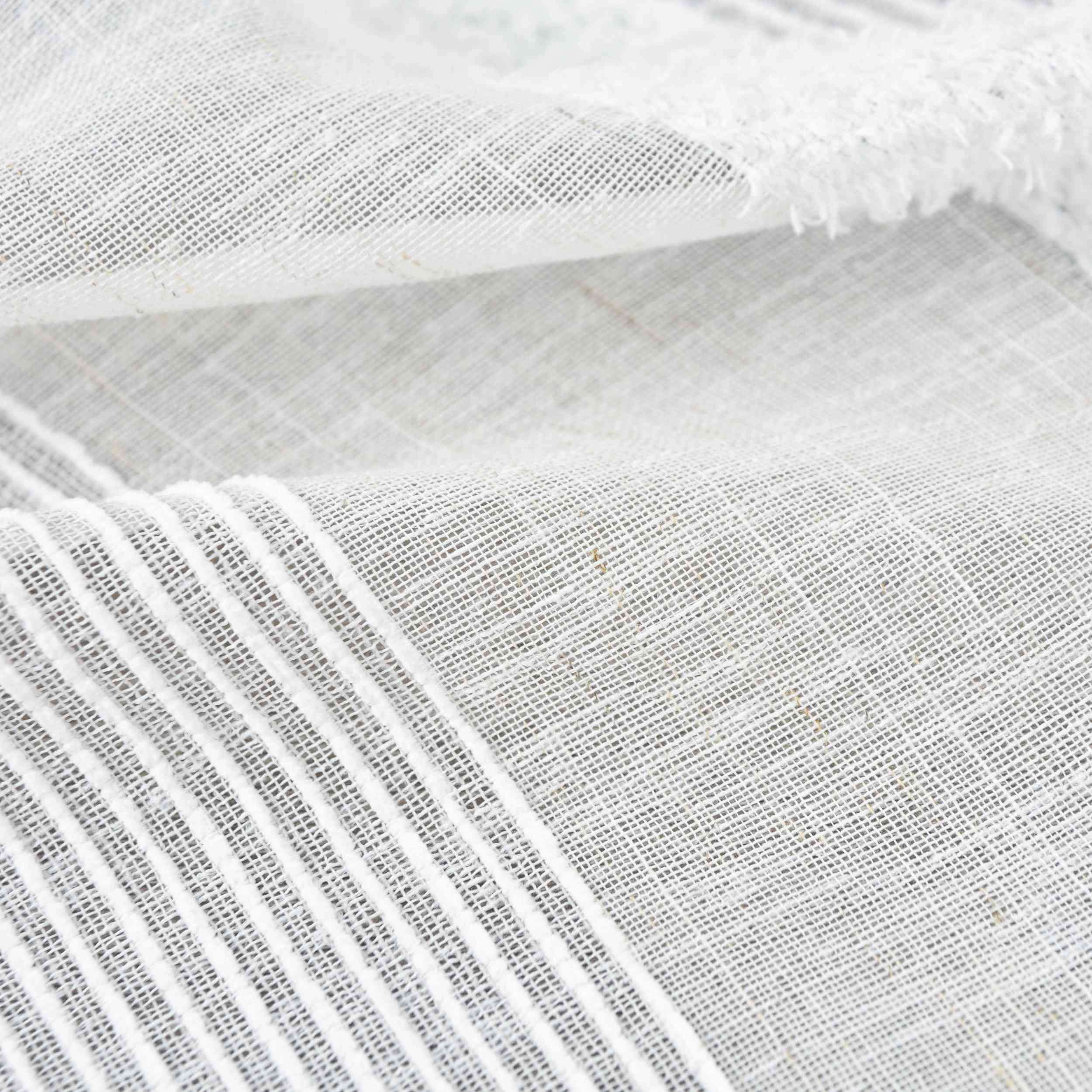 2er Set Halbtransparente Schiebegardinen Paneelwagen HxB 245x60 cm Natur Meliert »Halle« Chenille Leinenbindung Lichtdurchlässig Halbtransparent 202480P-2